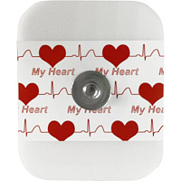 Электроды для ЭКГ My Heart одноразовые твердый гель 37x45 мм (50 штук в упаковке) фото Электроды для ЭКГ My Heart одноразовые твердый гель 37x45 мм (50 штук в упаковке)