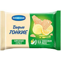 Вафли Коломенский лимонный сорбет 100 г фото Вафли Коломенский лимонный сорбет 100 г