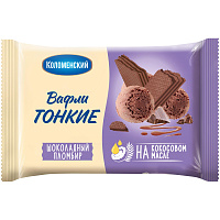 Вафли Коломенский шоколадный пломбир 100 г фото Вафли Коломенский шоколадный пломбир 100 г