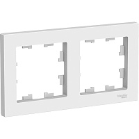 Рамка 2 поста Systeme Electric AtlasDesign белая (1240125) фото Рамка 2 поста Systeme Electric AtlasDesign белая (1240125)