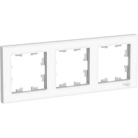 Рамка 3 поста Systeme Electric AtlasDesign белая (1240126) фото Рамка 3 поста Systeme Electric AtlasDesign белая (1240126)