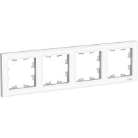 Рамка 4 поста Systeme Electric AtlasDesign белая (1240127) фото Рамка 4 поста Systeme Electric AtlasDesign белая (1240127)