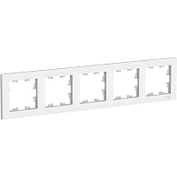 Рамка 5 постов Systeme Electric AtlasDesign белая (1240128) фото Рамка 5 постов Systeme Electric AtlasDesign белая (1240128)