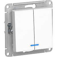 Выключатель двухклавишный Systeme Electric AtlasDesign 10А IP20 механизм скрытого монтажа белый (1240154) фото Выключатель двухклавишный Systeme Electric AtlasDesign 10А IP20 механизм скрытого монтажа белый (1240154)