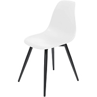 Стул обеденный Комус Eames Plast белый (пластик, металл) фото Стул обеденный Комус Eames Plast белый (пластик, металл)
