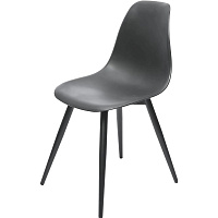 Стул обеденный Комус Eames Plast черный (пластик, металл) фото Стул обеденный Комус Eames Plast черный (пластик, металл)