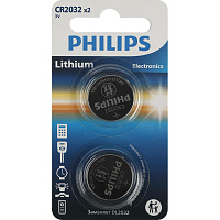 Батарейка CR2032 Philips (2 штуки в упаковке) фото Батарейка CR2032 Philips (2 штуки в упаковке)