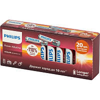 Батарейка AA пальчиковая Philips Power (20 штук в упаковке) фото Батарейка AA пальчиковая Philips Power (20 штук в упаковке)