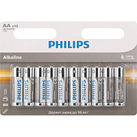 Батарейка AA пальчиковая Philips Entry (10 штук в упаковке) фото Батарейка AA пальчиковая Philips Entry (10 штук в упаковке)