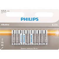 Батарейка AAA мизинчиковая Philips Entry (10 штук в упаковке) фото Батарейка AAA мизинчиковая Philips Entry (10 штук в упаковке)