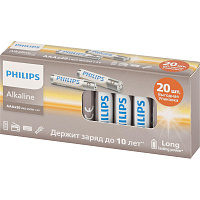 Батарейка AAA мизинчиковая Philips Entry (20 штук в упаковке) фото Батарейка AAA мизинчиковая Philips Entry (20 штук в упаковке)