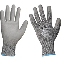 Перчатки защитные от порезов TOPFORT Сполдер ПУ C с ПУ покрытием р.8