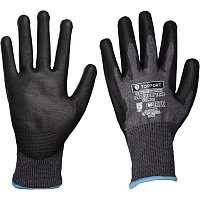 Перчатки защитные от порезов TOPFORT Сполдер ПУ Тач B с ПУ покрытием р.9