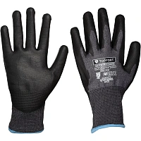 Перчатки защитные от порезов TOPFORT Сполдер ПУ Тач B с ПУ покрытием р.10