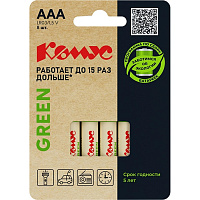 Батарейка Комус Green AAA/LR03 8 шт/уп фото Батарейка Комус Green AAA/LR03 8 шт/уп