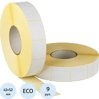 Термоэтикетки ЭКО 42х52, 4000шт/рул, легкосъем.кл, вт.76, 9рул/уп(ДЖ)