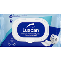 Бумага туалетная влажная Luscan (60 листов в пачке) фото Бумага туалетная влажная Luscan (60 листов в пачке)