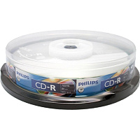 Диск CD-R Philips 700 МБ 52x cake box CR7D5SB10/97 (10 штук в упаковке) фото Диск CD-R Philips 700 МБ 52x cake box CR7D5SB10/97 (10 штук в упаковке)