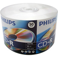Диск CD-R Philips 700 МБ 52x cake box CR7D5SB50/97 (50 штук в упаковке) фото Диск CD-R Philips 700 МБ 52x cake box CR7D5SB50/97 (50 штук в упаковке)