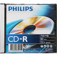 Диск CD-R Philips 700 МБ 52x slim CR7D5SF01/97 фото Диск CD-R Philips 700 МБ 52x slim CR7D5SF01/97