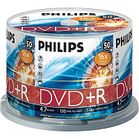 Диск DVD+R Philips 4.7 ГБ 16x cake box DR4S6B50F/97 (50 штук в упаковке) фото Диск DVD+R Philips 4.7 ГБ 16x cake box DR4S6B50F/97 (50 штук в упаковке)
