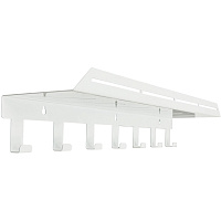 Полка для ванны с крючками Liria RU2053W (белый)