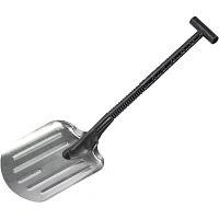 Лопата для уборки снега автомобильная алюминий 20.5x28 см с черенком 42 см (с ребрами жесткости)