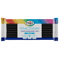 Пластилин Гамма "Классический", черный, 250г фото Пластилин Гамма "Классический", черный, 250г
