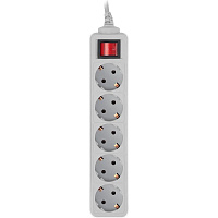 Сетевой фильтр PC Pet AP01006-5-G на 5 розеток 5 метров фото Сетевой фильтр PC Pet AP01006-5-G на 5 розеток 5 метров