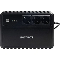ИБП SMARTWATT UPS SAFE 600 лин.-инт. 600VA/360W Brick 3xEURO, LED фото ИБП SMARTWATT UPS SAFE 600 лин.-инт. 600VA/360W Brick 3xEURO, LED
