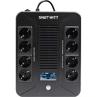 ИБП SMARTWATT UPS SAFE PRO LCD 600 лин.-инт. 600VA/360W Brick 8xEuro, LCD фото ИБП SMARTWATT UPS SAFE PRO LCD 600 лин.-инт. 600VA/360W Brick 8xEuro, LCD