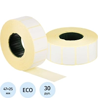 Термоэтикетки ЭКО 47х25, 2000шт/рул, вт.40, 30 рул/уп