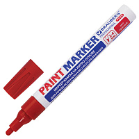 Маркер-краска лаковый (paint marker) 4 мм, КРАСНЫЙ, НИТРО-ОСНОВА, алюминиевый корпус, BRAUBERG PROFESSIONAL PLUS, 151446 фото Маркер-краска лаковый (paint marker) 4 мм, КРАСНЫЙ, НИТРО-ОСНОВА, алюминиевый корпус, BRAUBERG PROFESSIONAL PLUS, 151446