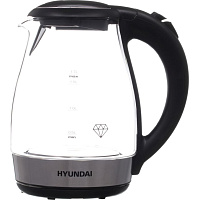 Чайник электрический Hyundai HYK-G2030 чёрный (1187746) фото Чайник электрический Hyundai HYK-G2030 чёрный (1187746)