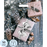 Пакет подарочный пластиковый Нов. подарки 45х38 НГ (50шт/ уп) арт.н00223879