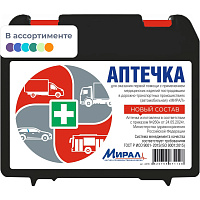 Аптечка первой помощи автомобильная Мирал по приказу №260н с наполнением (пластиковый футляр) фото Аптечка первой помощи автомобильная Мирал по приказу №260н с наполнением (пластиковый футляр)