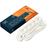Удлинитель BigTech UTD-510-5-W 5 розеток 5 м с заземление