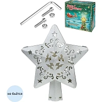 Верхушка на елку Miland Чудесная звездочка пластик белая (высота 9.5 см)