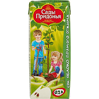 Сок Сады Придонья яблочный 0.2 л фото Сок Сады Придонья яблочный 0.2 л