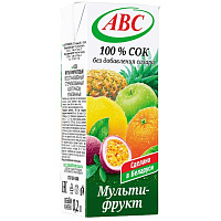 Сок АВС мультифруктовый 0.2 л фото Сок АВС мультифруктовый 0.2 л