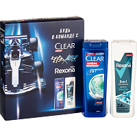Подарочный набор косметики для мужчин Rexona/ Clear Спорт коллекция фото Подарочный набор косметики для мужчин Rexona/ Clear Спорт коллекция