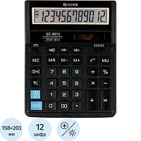 Калькулятор настольный Eleven SDC-888TII 12-разрядный черный 203х158х31 мм