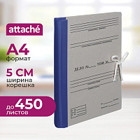 Папка архивная Дело для переплета из бумвинила Attache для формата А4 320х50х225 мм на завязках синяя до 450 листов фото Папка архивная Дело для переплета из бумвинила Attache для формата А4 320х50х225 мм на завязках синяя до 450 листов