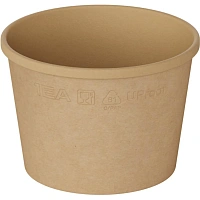 Супница без крышки OneClick OneBowl Up 70х102 мм 380 мл крафт (550 штук в упаковке)