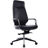 Кресло для руководителя RV Design Alonzo чёрное (натуральная кожа, алюминий)