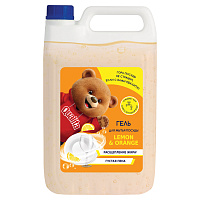 Средство для мытья посуды 5 л, QUALITA "Гель Lemon & Orange", 14840 фото Средство для мытья посуды 5 л, QUALITA "Гель Lemon & Orange", 14840