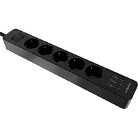 Сетевой фильтр Harper UCH-530 на 5 розеток + 3 USB 1.5 метра черный (H00003010) фото Сетевой фильтр Harper UCH-530 на 5 розеток + 3 USB 1.5 метра черный (H00003010)