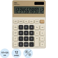 Калькулятор настольный Deli EM309,12 разрядов,дв пит,176,9x124,9x34мм,крем