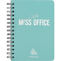 Тетрадь общая Attache Miss Office А5 128 листов в клетку на спирали (обложка голубая, матовая ламинация, тиснение фольгой) фото Тетрадь общая Attache Miss Office А5 128 листов в клетку на спирали (обложка голубая, матовая ламинация, тиснение фольгой)