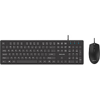 Комплект проводной клавиатура и мышь Philips SPT6264B/60 фото Комплект проводной клавиатура и мышь Philips SPT6264B/60